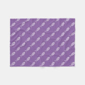 Geloof Vis Lavendel Fleece Deken (Voorkant (Horizontaal))