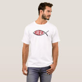 Geloof Vis- Rood T-shirt (Voorkant volledig)