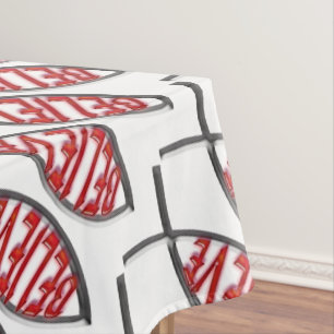 Geloof vis - rood tafelkleed