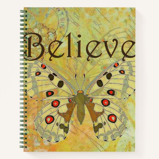 Geloof vlinder notitieboek (Voorkant)