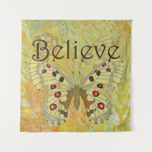 Geloof  vlinder wandkleed (Voorkant)
