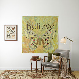 Geloof  vlinder wandkleed