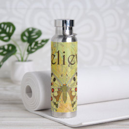 Geloof vlinder waterfles