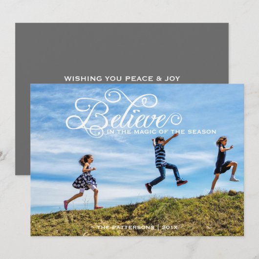 Geloof | Vrijdag moderne groet-fotokaart Feestdagenkaart (Voorkant / Achterkant)