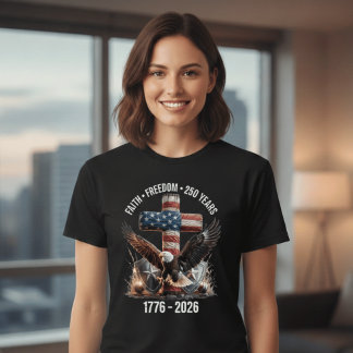 Geloof Vrijheid 250 Jaar | Amerika 1776–2026 Patri T-shirt