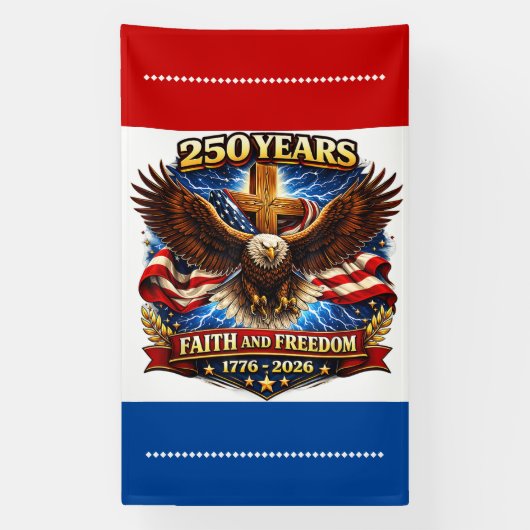 Geloof & Vrijheid Adelaar Tribuut Spandoek (Verticaal)