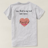 geloof, vrouwen, schoonheid t-shirt (Design achterkant)