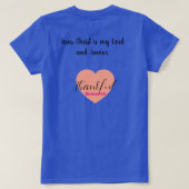 geloof, vrouwen, schoonheid t-shirt (Design achterkant)