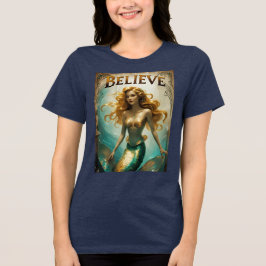 Geloof Vrouwen Zeemeermin Art T-shirt - Ocean Magi