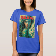 Geloof Vrouwen Zeemeermin Inspirerend T-shirt Drom