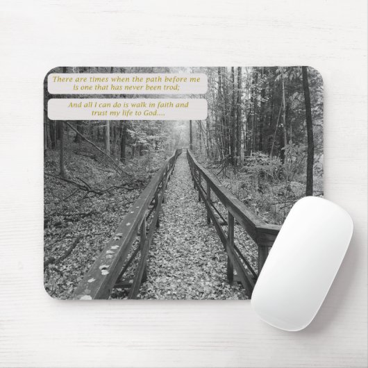 Geloof - "Walk in Faith" Muismat (Met muis)