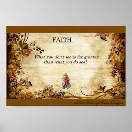 Geloof Wand Hanger Kunst Poster (Geen Rand Zijkant