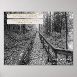 Geloof - "Wandelen in geloof" Poster