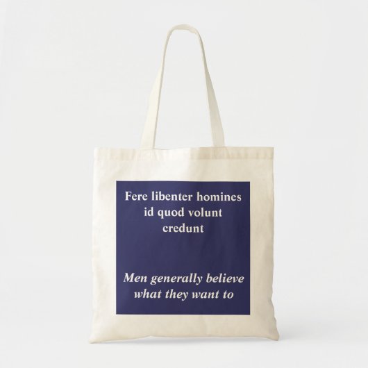 Geloof wat ze willen - Caesar quote Tote Bag (Voorkant)