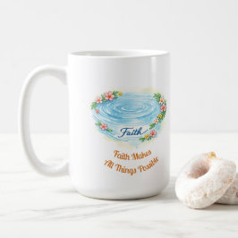 Geloof Water Rimpel Bloemen Pasen Christelijke Mok