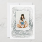 Geloof. Waterverf botanisch kerstscript Feestdagenkaart (Voorkant)