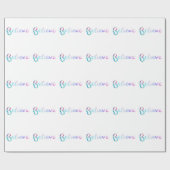 Geloof Waterverf Typografie Art Cadeaupapier (Vlak)