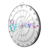 Geloof Waterverf Typografie Art Dartbord (Voorkant Rechts)