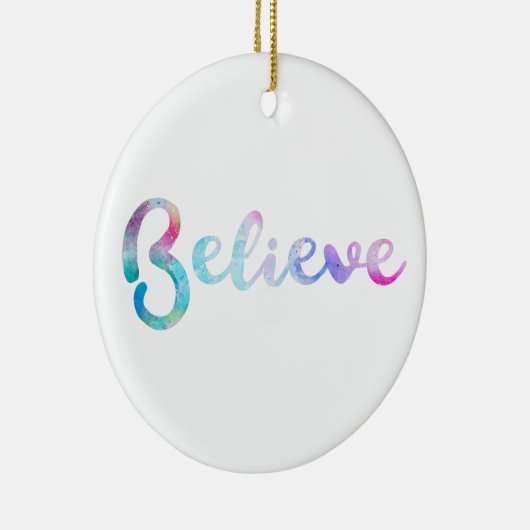 Geloof Waterverf Typografie Art Keramisch Ornament (Rechts)