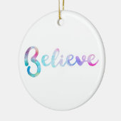 Geloof Waterverf Typografie Art Keramisch Ornament (Links)