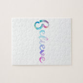 Geloof Waterverf Typografie Art Legpuzzel (Horizontaal)