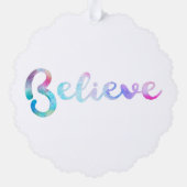 Geloof Waterverf Typografie Art Ornament Kaart (Achterkant)