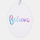 Geloof Waterverf Typografie Art Ornament Kaart (Links)