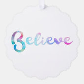 Geloof Waterverf Typografie Art Ornament Kaart (Voorkant)