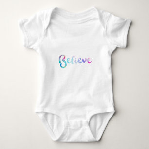 Geloof Waterverf Typografie Art Romper