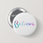 Geloof Waterverf Typografie Art Ronde Button 5,7 Cm (Voorkant /achterkant)