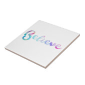 Geloof Waterverf Typografie Art Tegeltje (Zijkant)