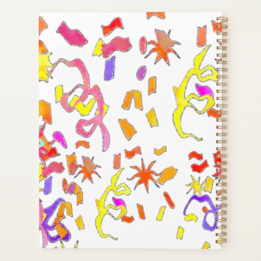 Geloof Waterverf Typografie Confetti Art Planne Planner (Achterkant)