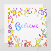 Geloof Waterverf Typografische Confetti (Voorkant / Achterkant)