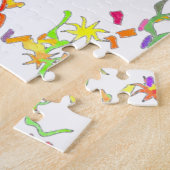 Geloof Waterverf Typografische Confetti Legpuzzel (Zijkant)