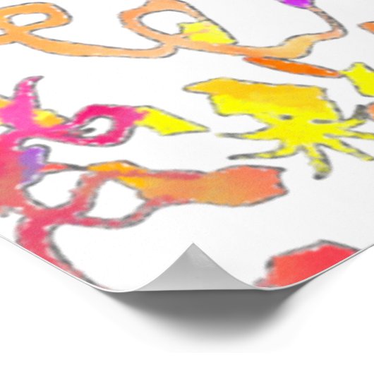 Geloof Waterverf Typografische Confetti Poster (Hoek)