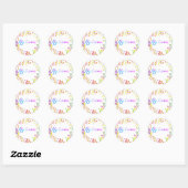 Geloof Waterverf Typografische Confetti Ronde Sticker (Vel)