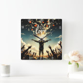 Geloof werkt door liefde. Galaten 5:6 Vierkante Klok (Huis)