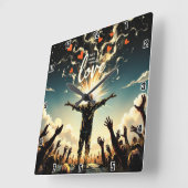 Geloof werkt door liefde. Galaten 5:6 Vierkante Klok (Hoek)