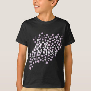 Geloof/wintersneeuwvlokken T-shirt