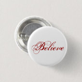 Geloof - Wit Ronde Button 3,2 Cm (Voorkant /achterkant)