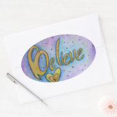 Geloof Word Art Inspirerend sticker Decalen (Envelop)