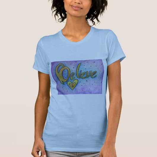 Geloof Word Inspirerend aangepaste T-shirts (Voorkant)