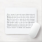 Geloof Yeshua. Christelijk Muismat (Met muis)