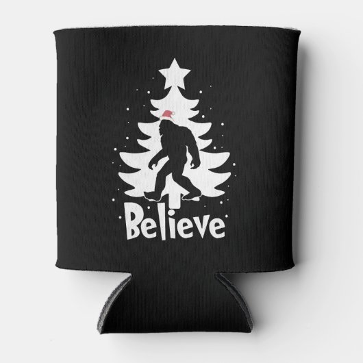 Geloof Yeti Bigfoot Sasquatch Kerstkerstkerstkerst Blikjeskoeler (Voorkant)