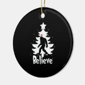 Geloof Yeti Bigfoot Sasquatch Kerstkerstkerstkerst Keramisch Ornament (Links)