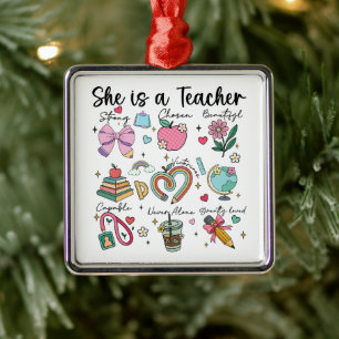 Geloof Ze is een geschenk van de leraar Metalen Ornament