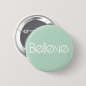 Geloof - Zee Glass Edge-kleur Ronde Button 5,7 Cm (Voorkant /achterkant)