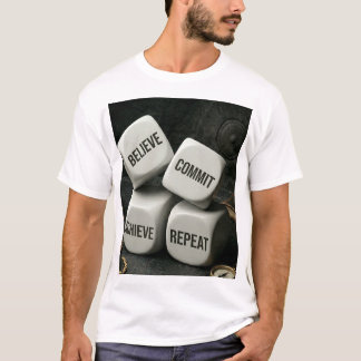 Geloof, zet je in, bereik, herhaal - Spartaanse Kr T-shirt