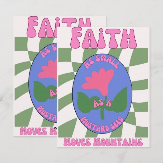 Geloof zo klein als een mosterdzaadje / Christelij Feestdagenkaart (Voorkant / Achterkant)