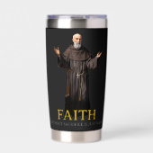 Geloof zonder opoffering is gewoon thermisch lawaa geïsoleerde drinkbeker (Voorkant)